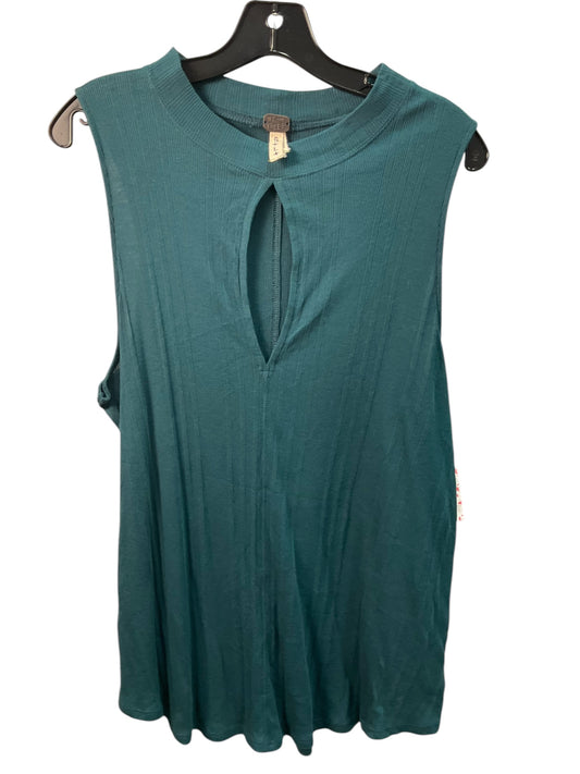 Top Sleeveless By Free People In Teal, Size: L