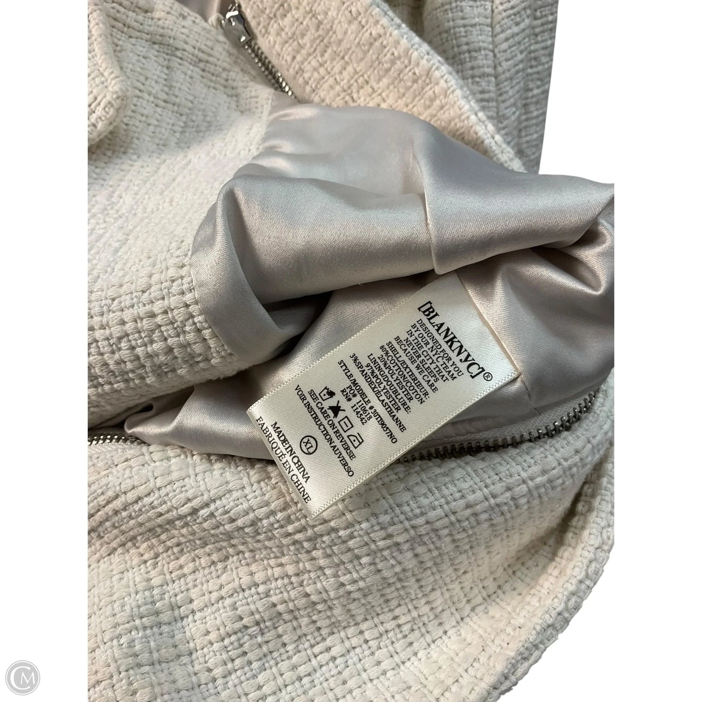 Jacket Moto By Blanknyc In White, Size: Xl