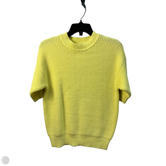 Sweater Short Sleeve By Ann Taylor In Yellow, Size: Xs