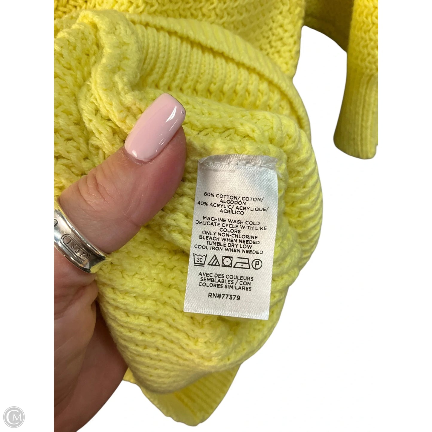 Sweater Short Sleeve By Ann Taylor In Yellow, Size: Xs