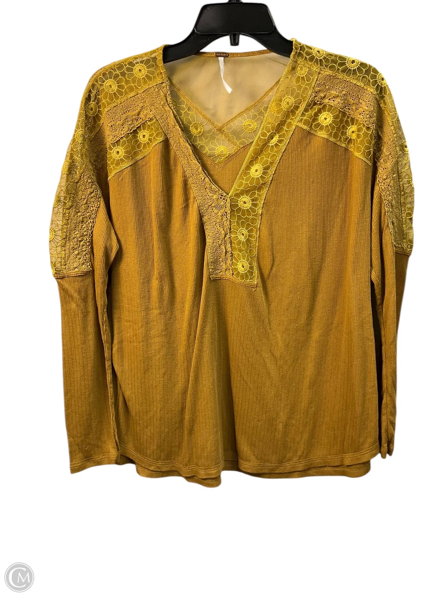 Top Long Sleeve By Free People In Chartreuse, Size: M