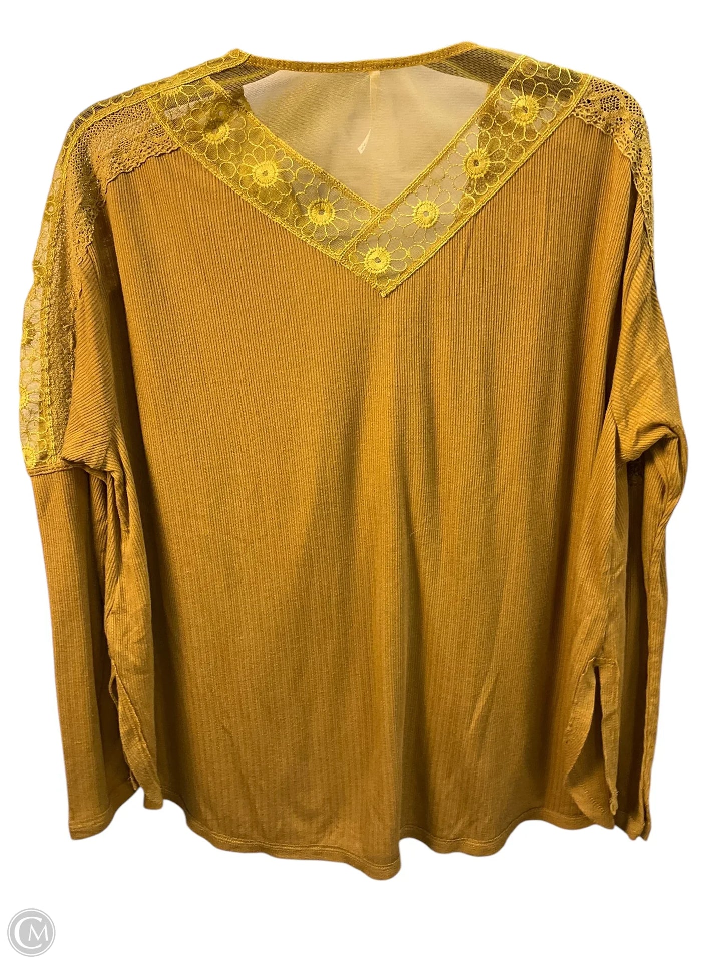 Top Long Sleeve By Free People In Chartreuse, Size: M