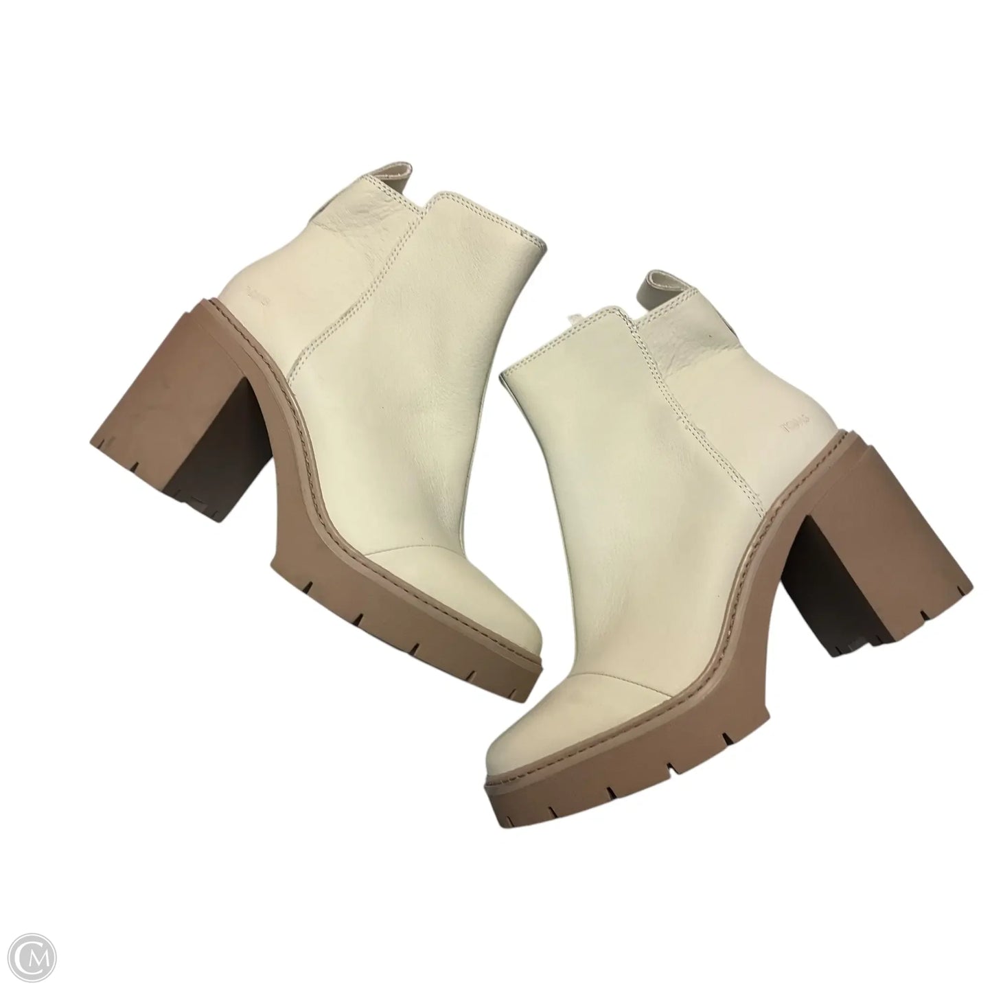 Boots Ankle Heels By Toms In Cream, Size: 8