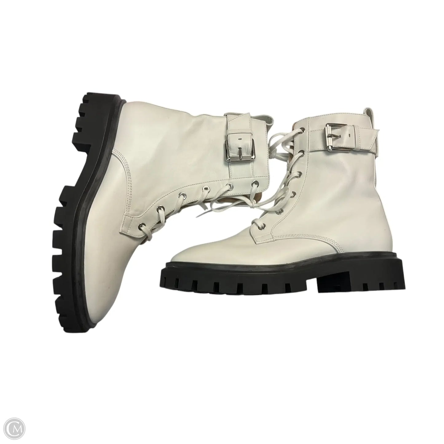 Boots Designer By Stuart Weitzman In White, Size: 6.5