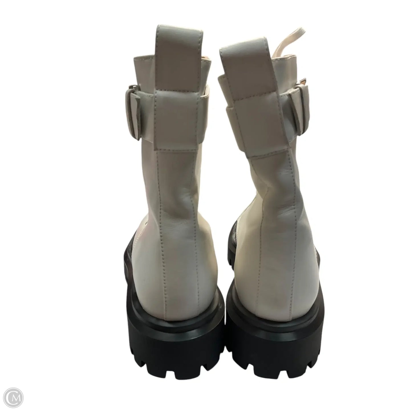 Boots Designer By Stuart Weitzman In White, Size: 6.5