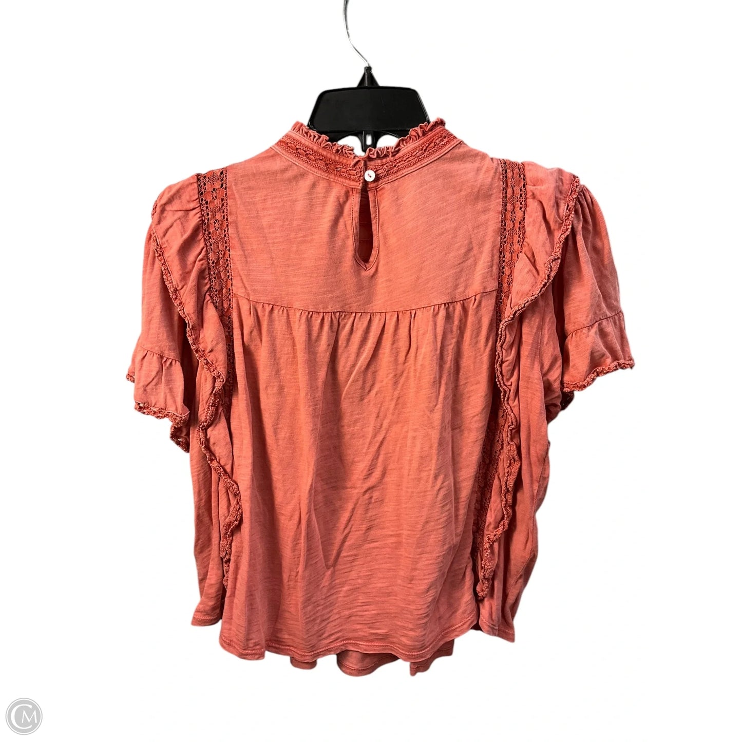 Top Short Sleeve By Free People In Orange, Size: S