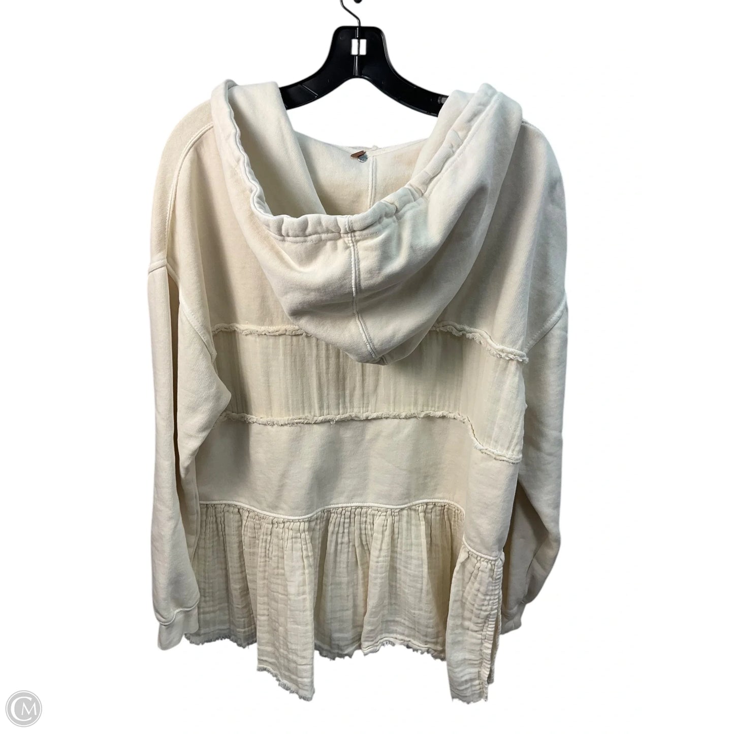 Sweatshirt Hoodie By Free People In Cream, Size: Xs