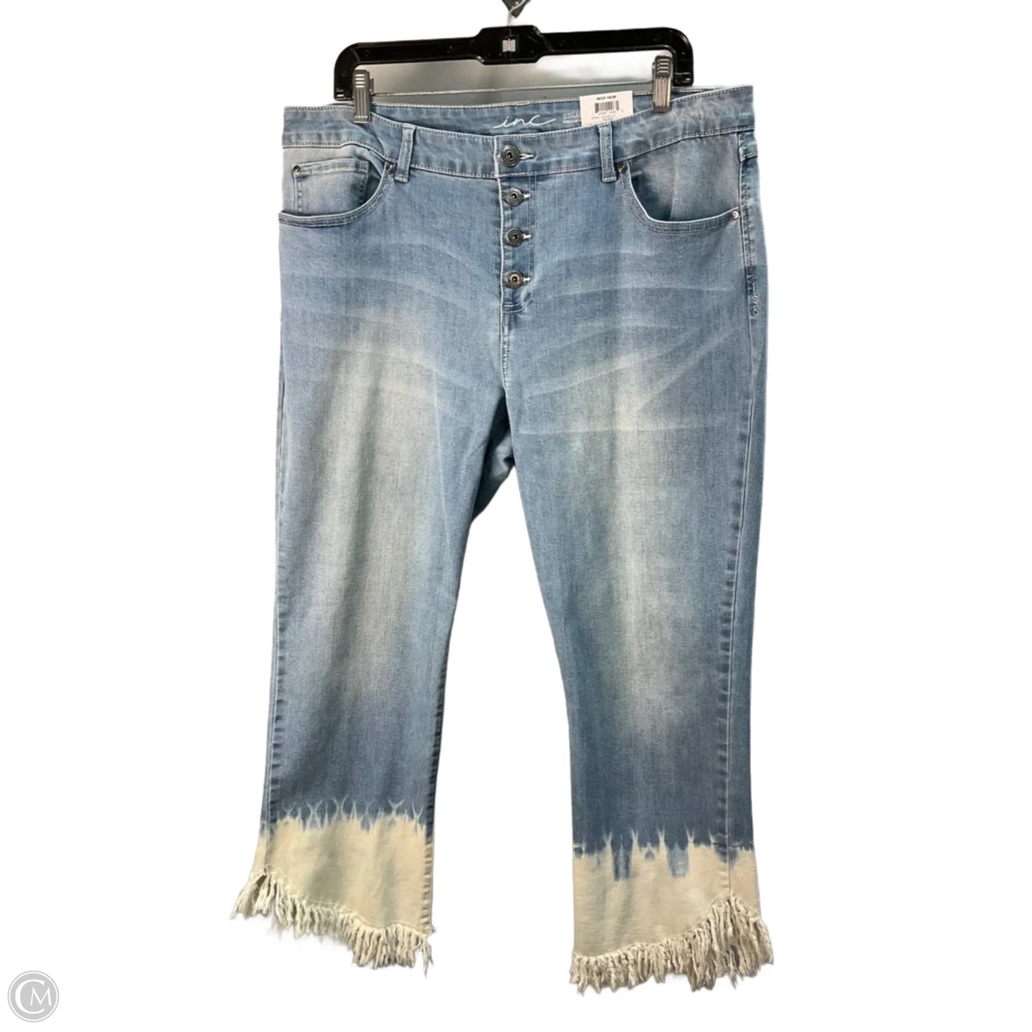 Jeans Cropped By Inc In Blue Denim, Size: 16