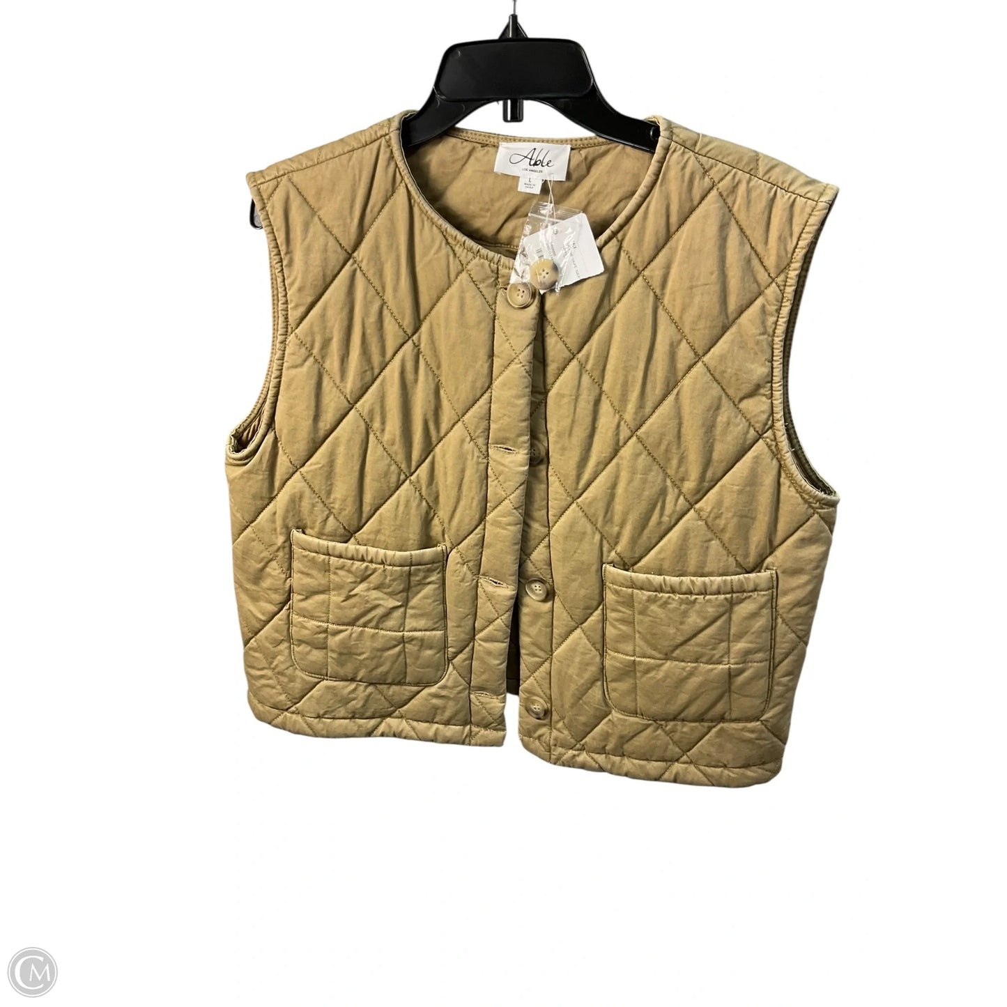 Vest Puffer & Quilted By Nordstrom In Beige, Size: L