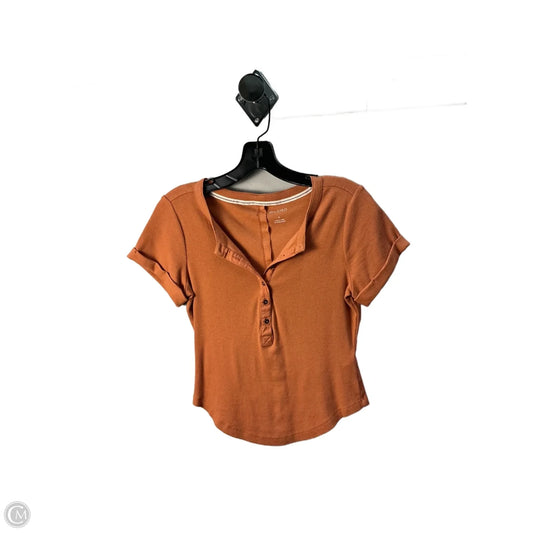 Top Short Sleeve Basic By Pilcro In Orange, Size: S