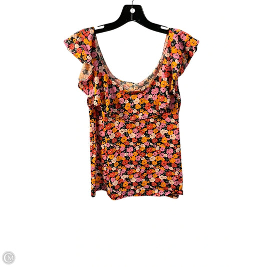 Top Sleeveless By Loft In Orange, Size: S