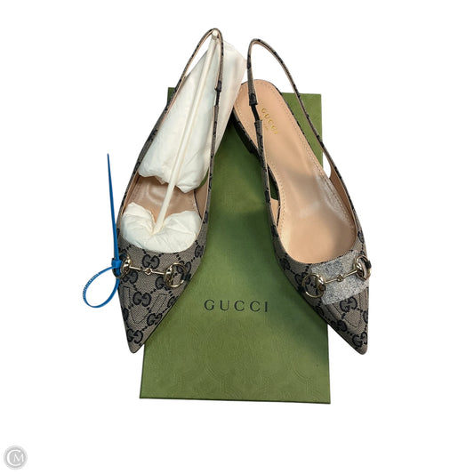 Shoes Luxury Designer By Gucci In Navy, Size: 10