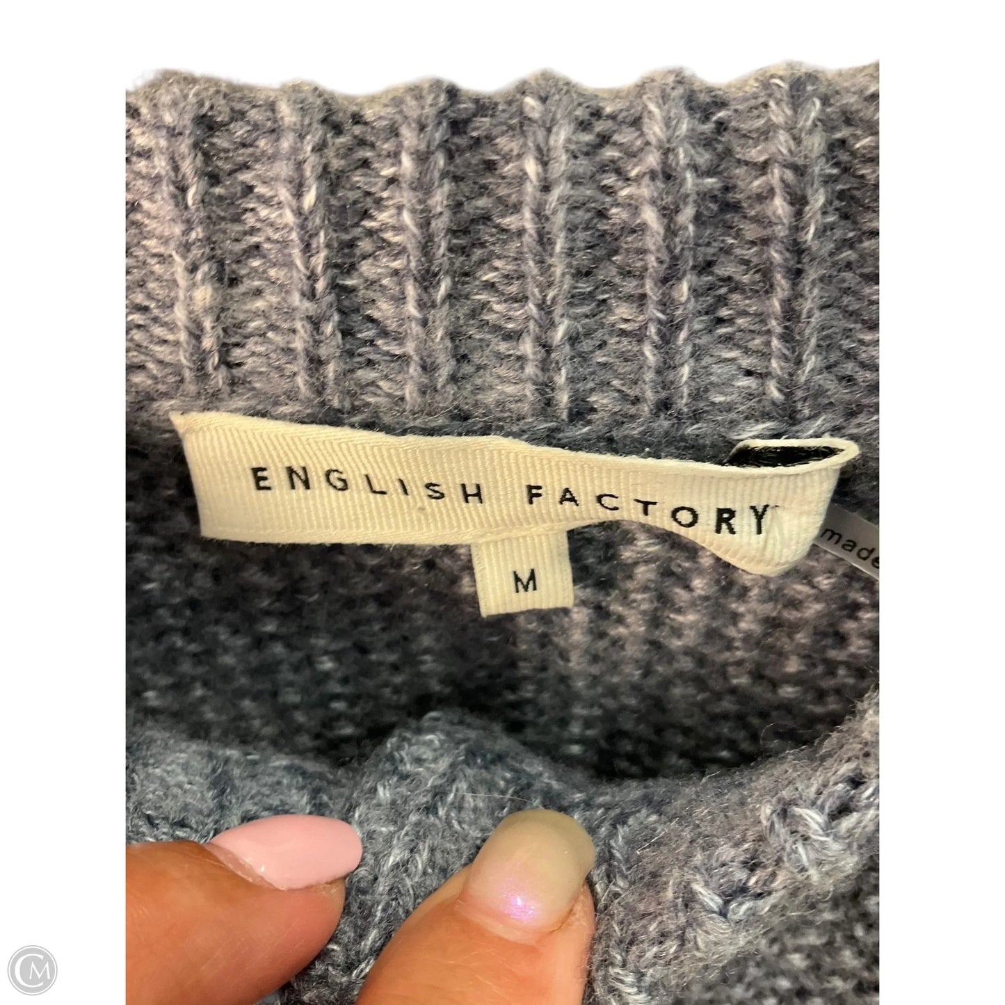 Sweater Short Sleeve By English Factory In Blue, Size: M