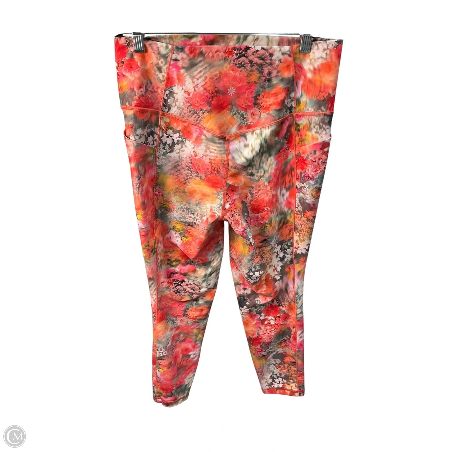 Athletic Leggings By Athleta In Multi-colored, Size: L