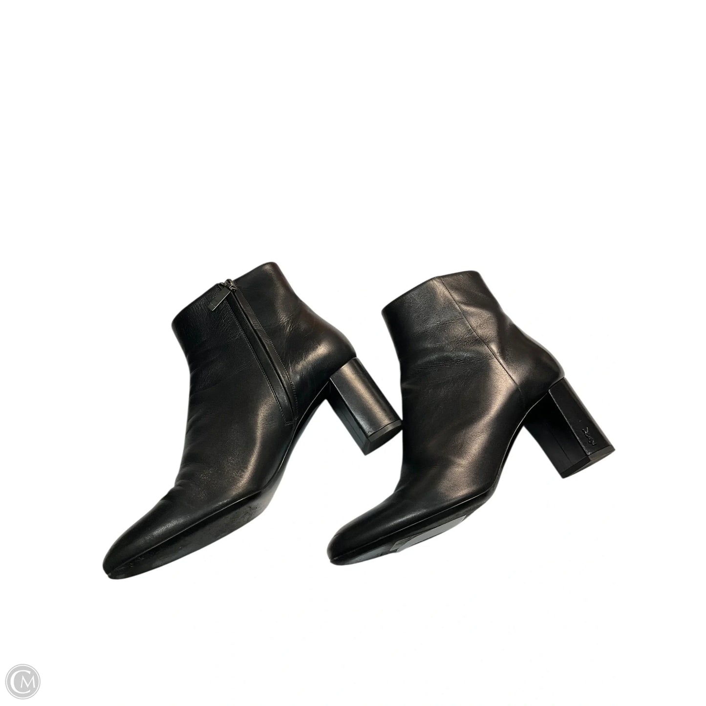Boots Luxury Designer By Yves Saint Laurent In Black, Size: 10