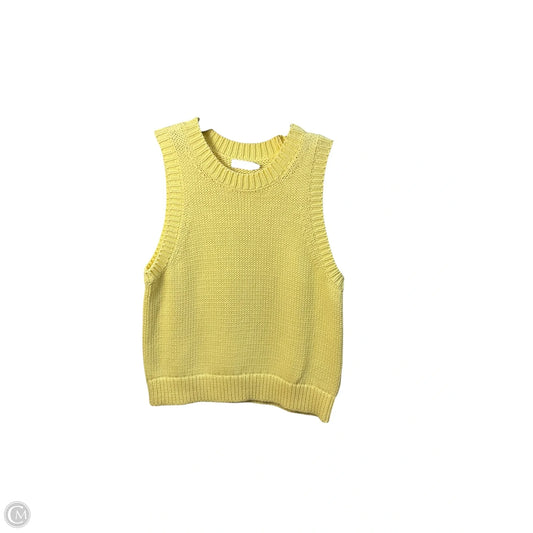 Vest Sweater By Vineyard Vines In Yellow, Size: L