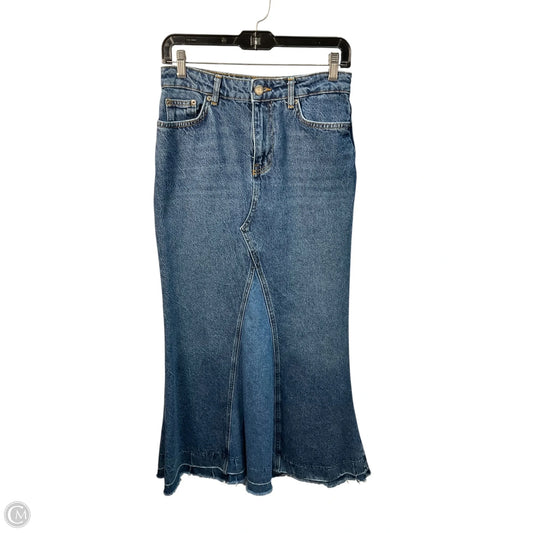 Skirt Maxi By Zara In Blue Denim, Size: 2