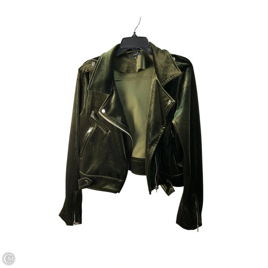 Jacket Moto By Fate In Green, Size: L