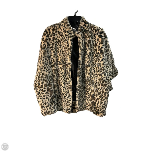 Jacket Faux Fur & Sherpa By Dennis Basso Qvc In Animal Print, Size: M