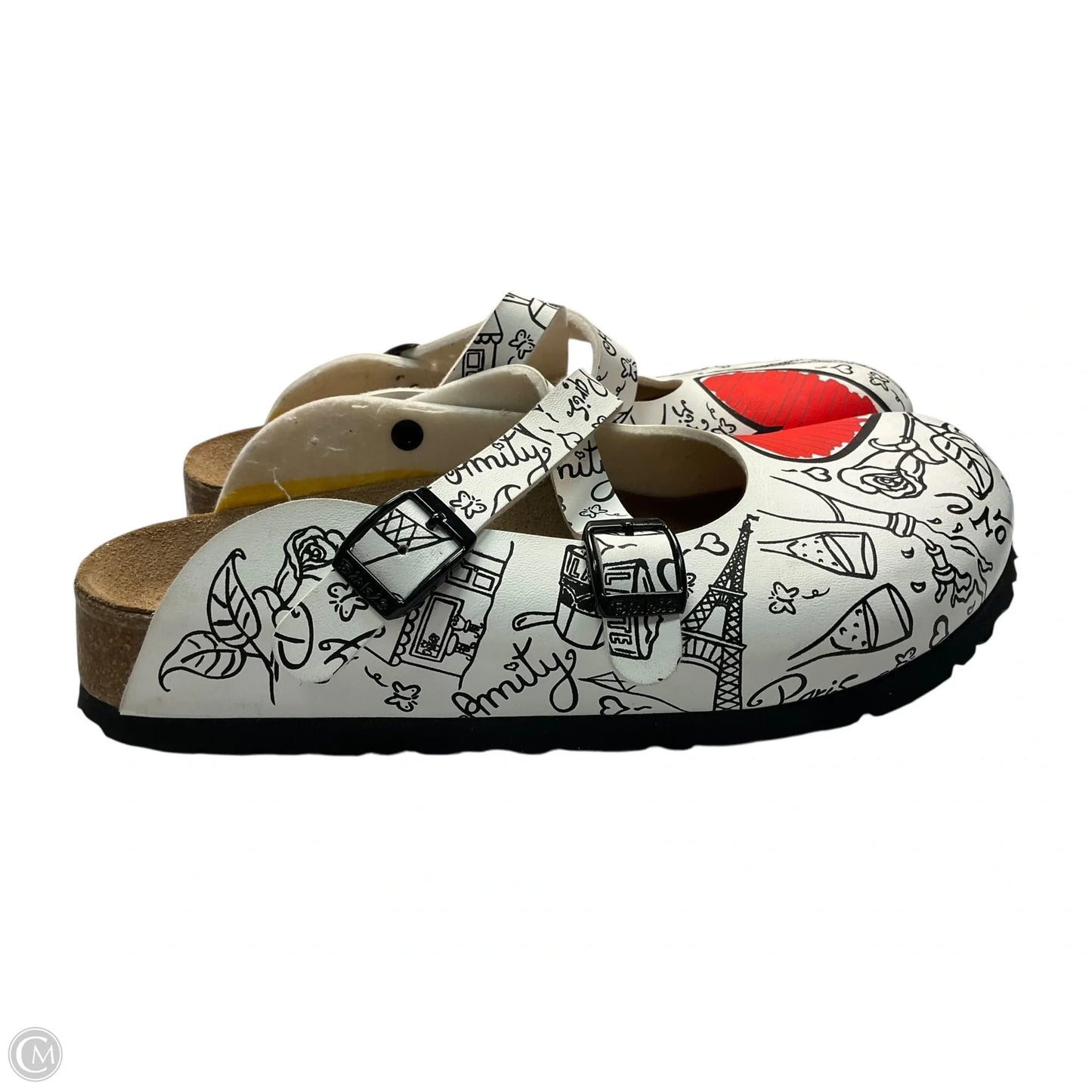 Shoes Flats By Birkenstock In White, Size: 6