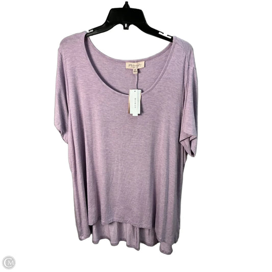 Top Short Sleeve Basic By Philosophy In Purple, Size: 24