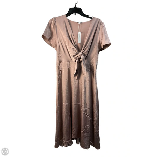 Dress Casual Midi By Cmc In Beige, Size: L