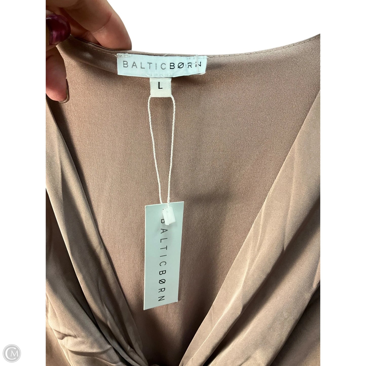 Dress Casual Midi By Cmc In Beige, Size: L