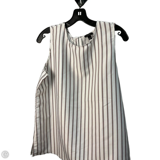 Top Sleeveless By Ann Taylor In White, Size: L
