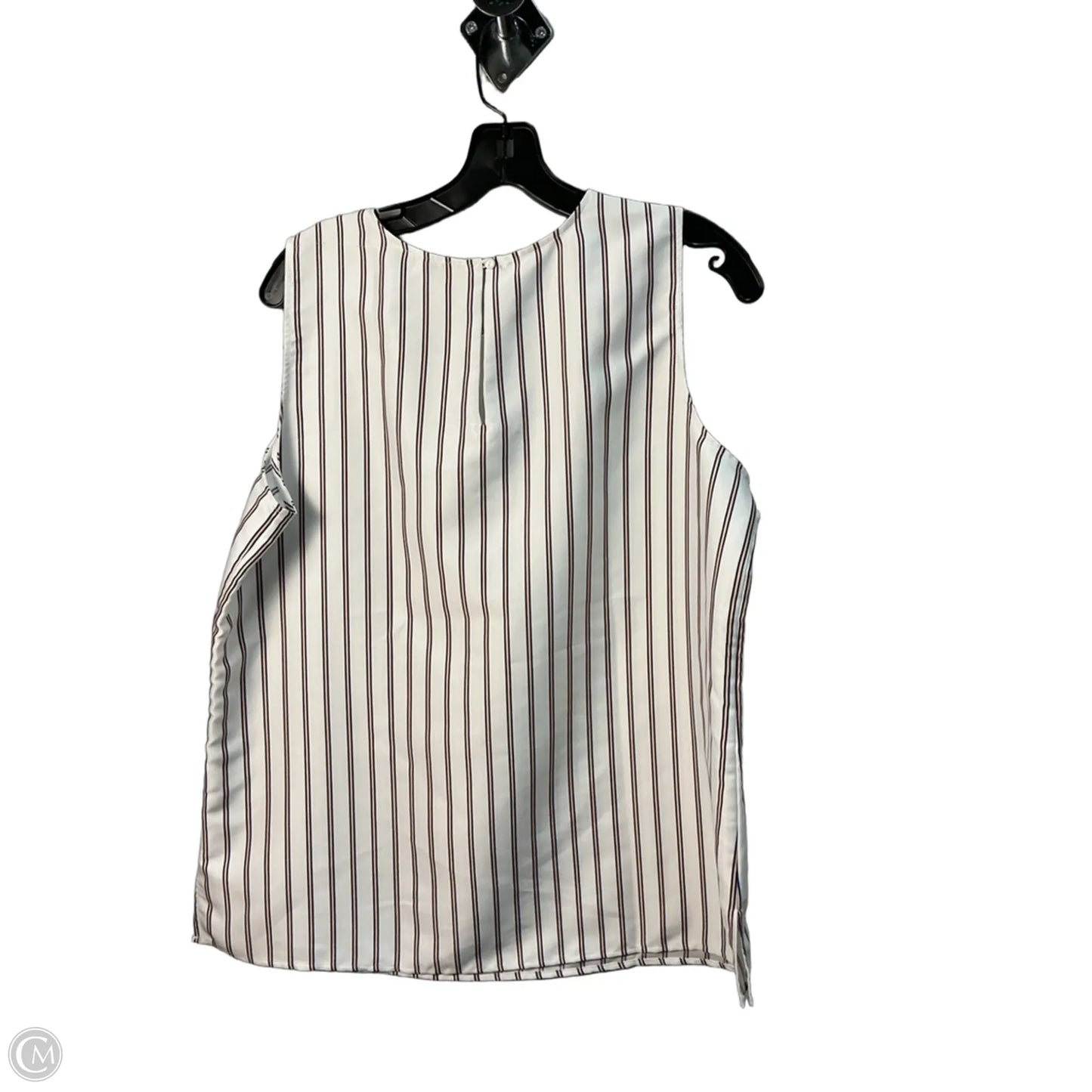 Top Sleeveless By Ann Taylor In White, Size: L