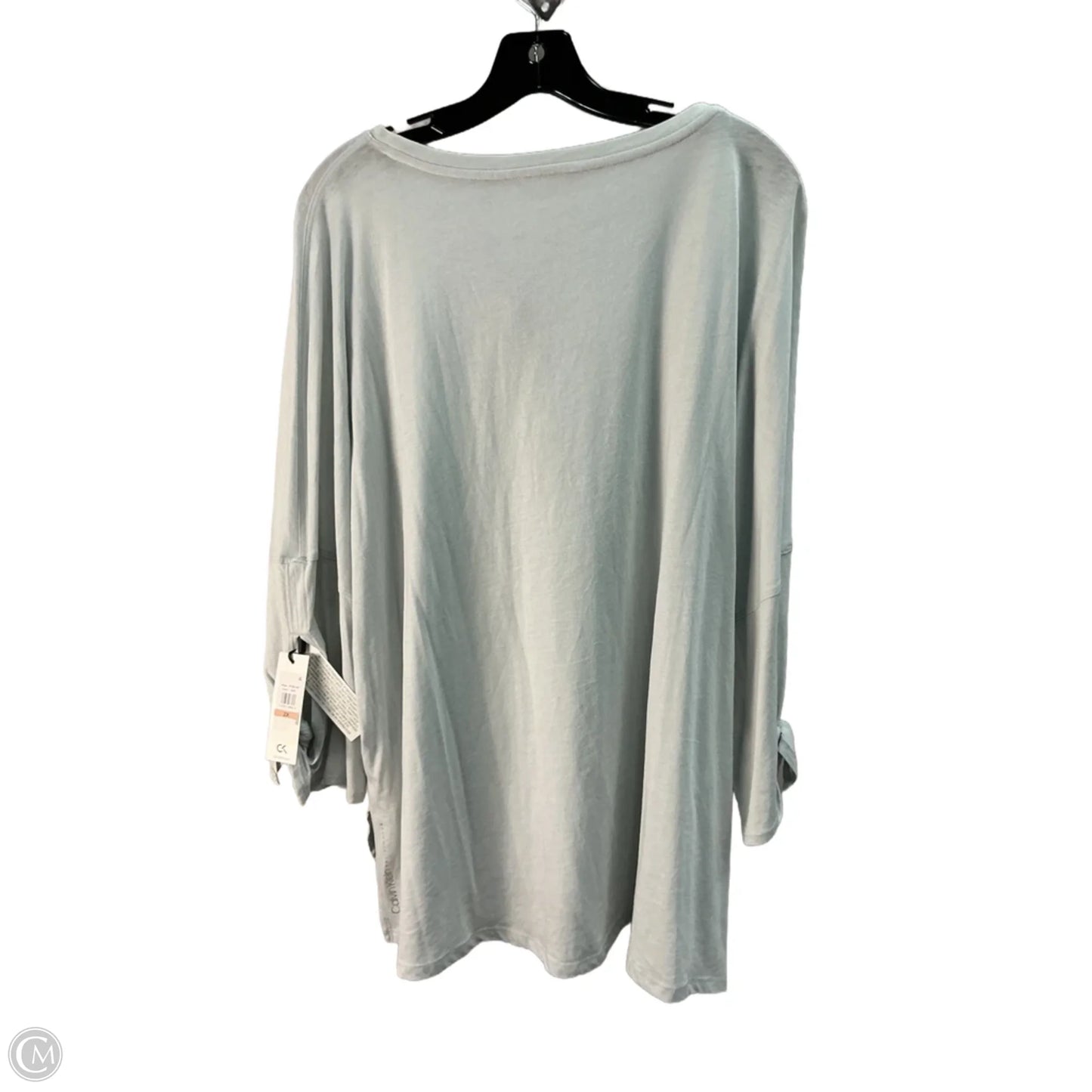 Top 3/4 Sleeve By Calvin Klein Performance In Blue, Size: 22