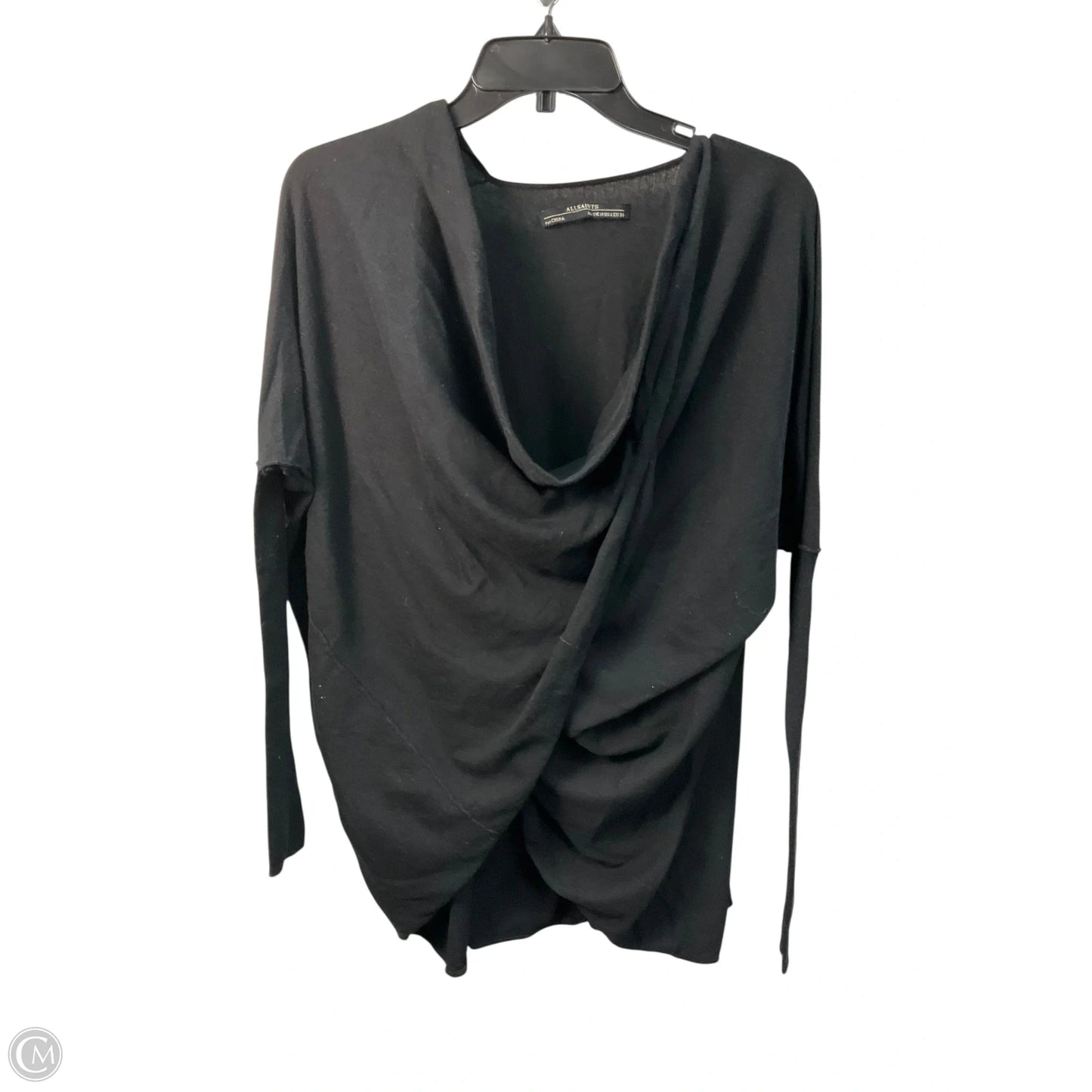 Top Long Sleeve Designer By All Saints In Black, Size: S
