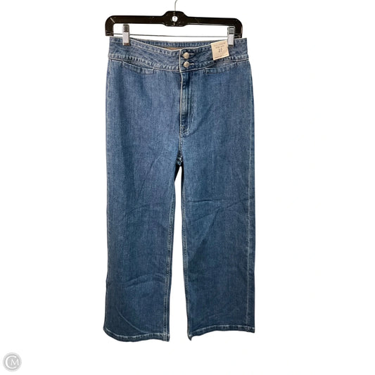 Jeans Wide Leg By J. Crew In Blue Denim, Size: 4