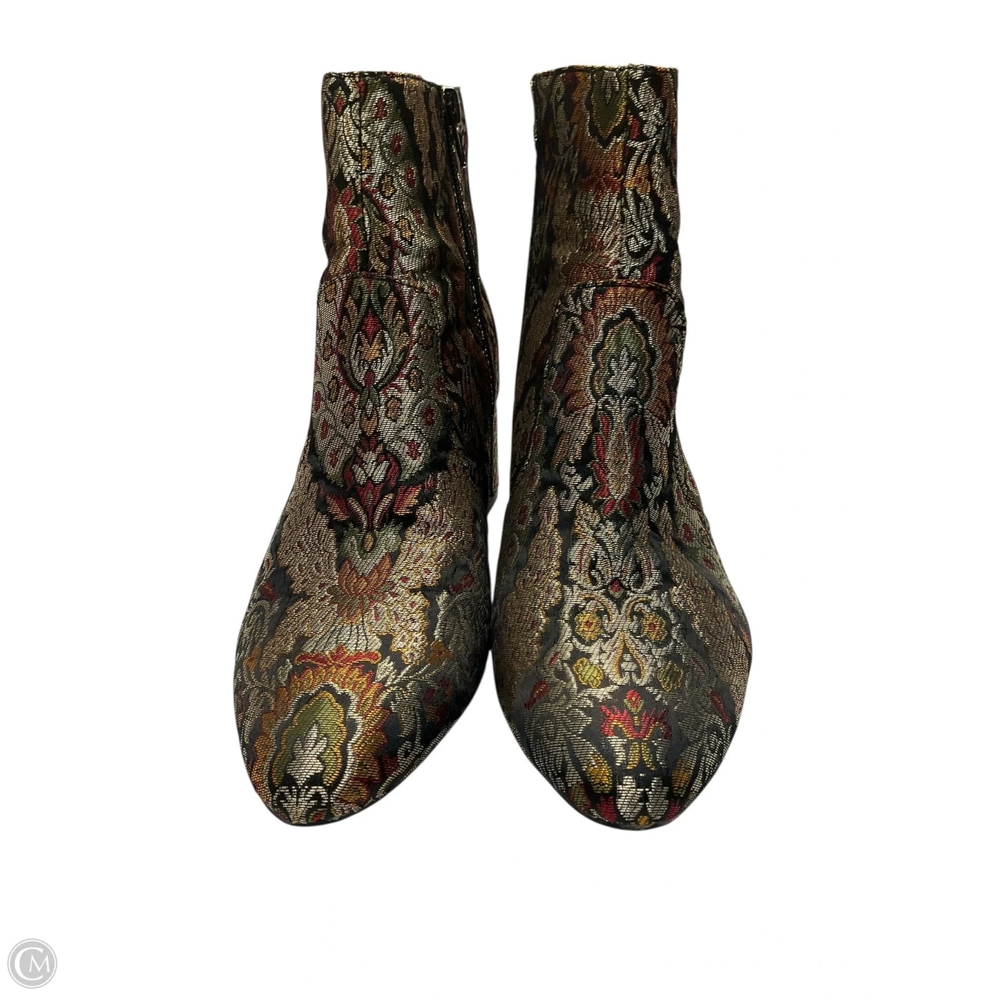 Boots Ankle Flats By Unisa In Gold & Green, Size: 8.5