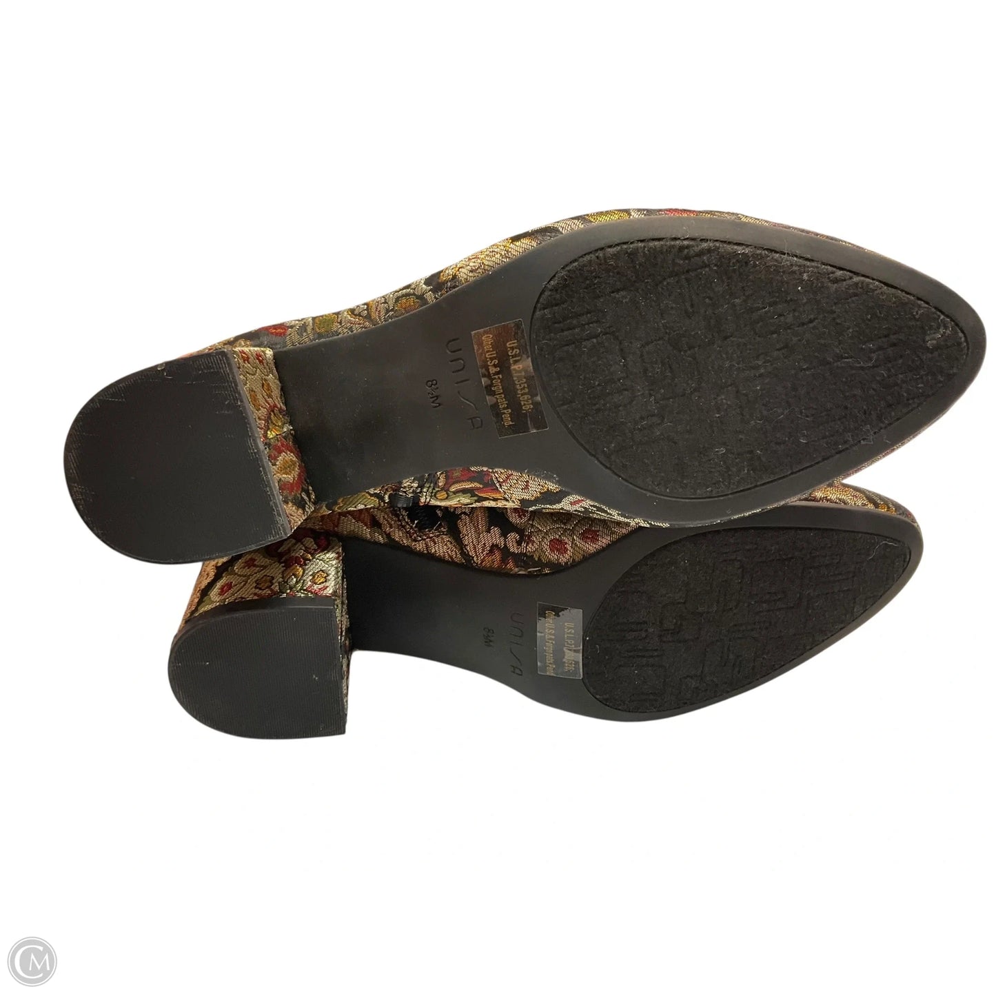 Boots Ankle Flats By Unisa In Gold & Green, Size: 8.5