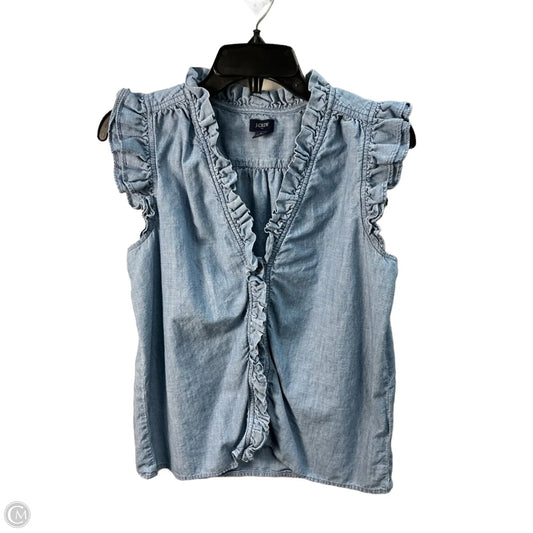 Top Sleeveless By J. Crew In Blue Denim, Size: S