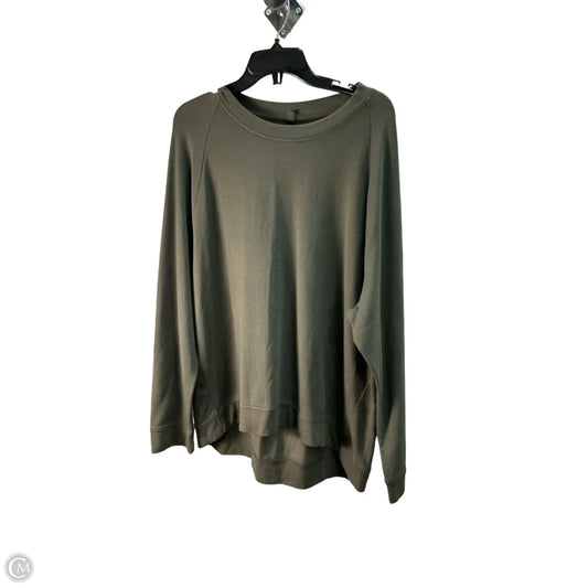 Top Long Sleeve By Lou And Grey In Green, Size: 18