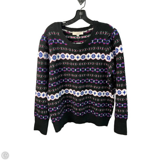 Sweater By Loft In Black & Blue, Size: Xl
