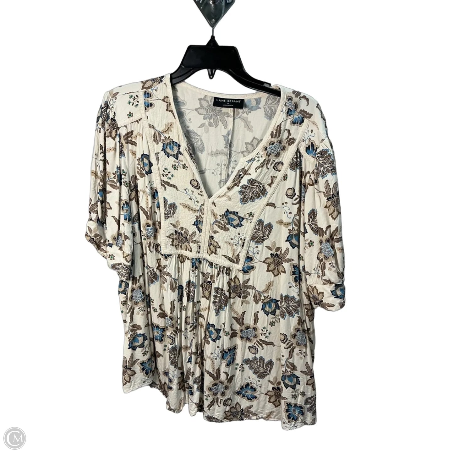 Top Short Sleeve By Lane Bryant In Beige, Size: 22