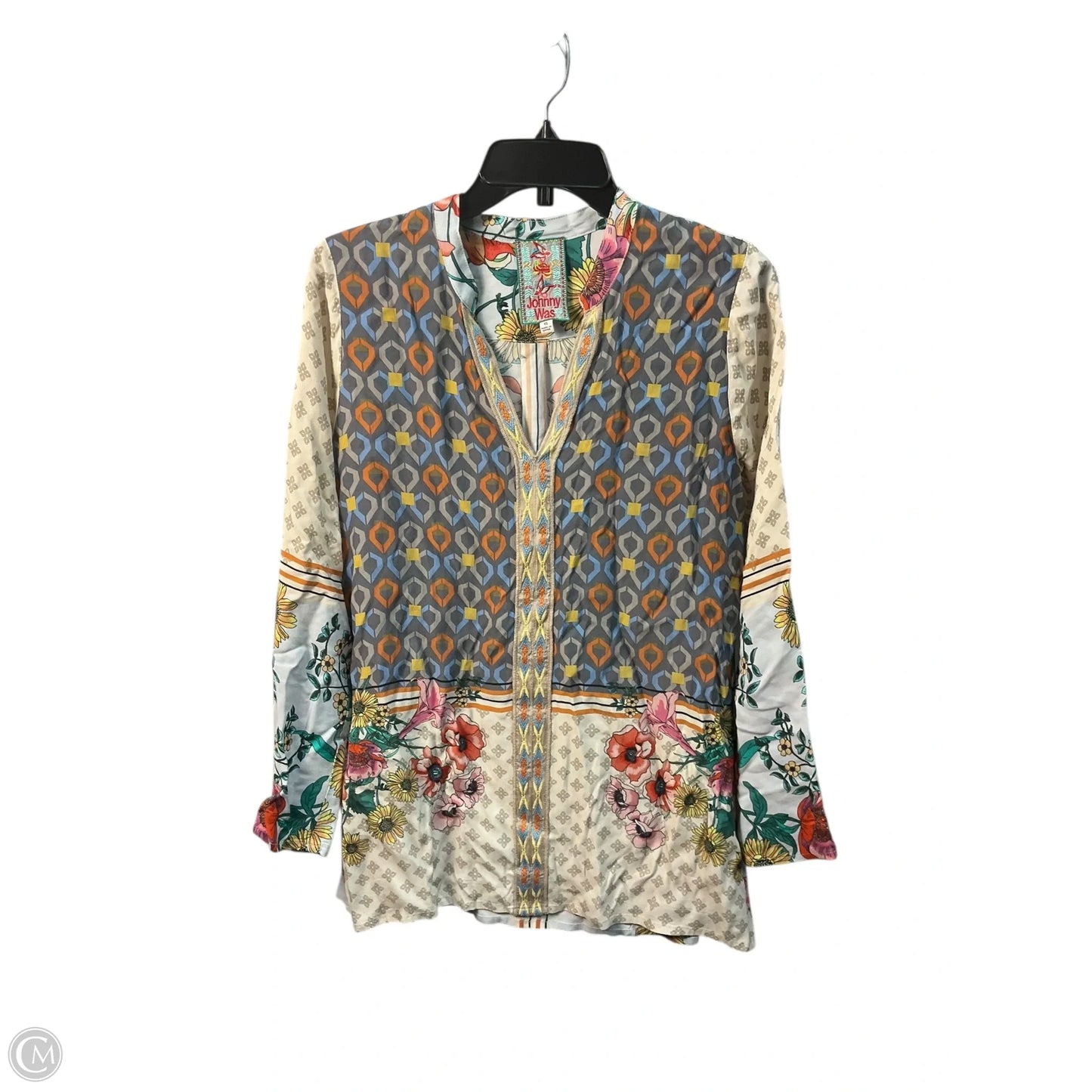 Top Long Sleeve By Johnny Was In Multi-colored, Size: Xs