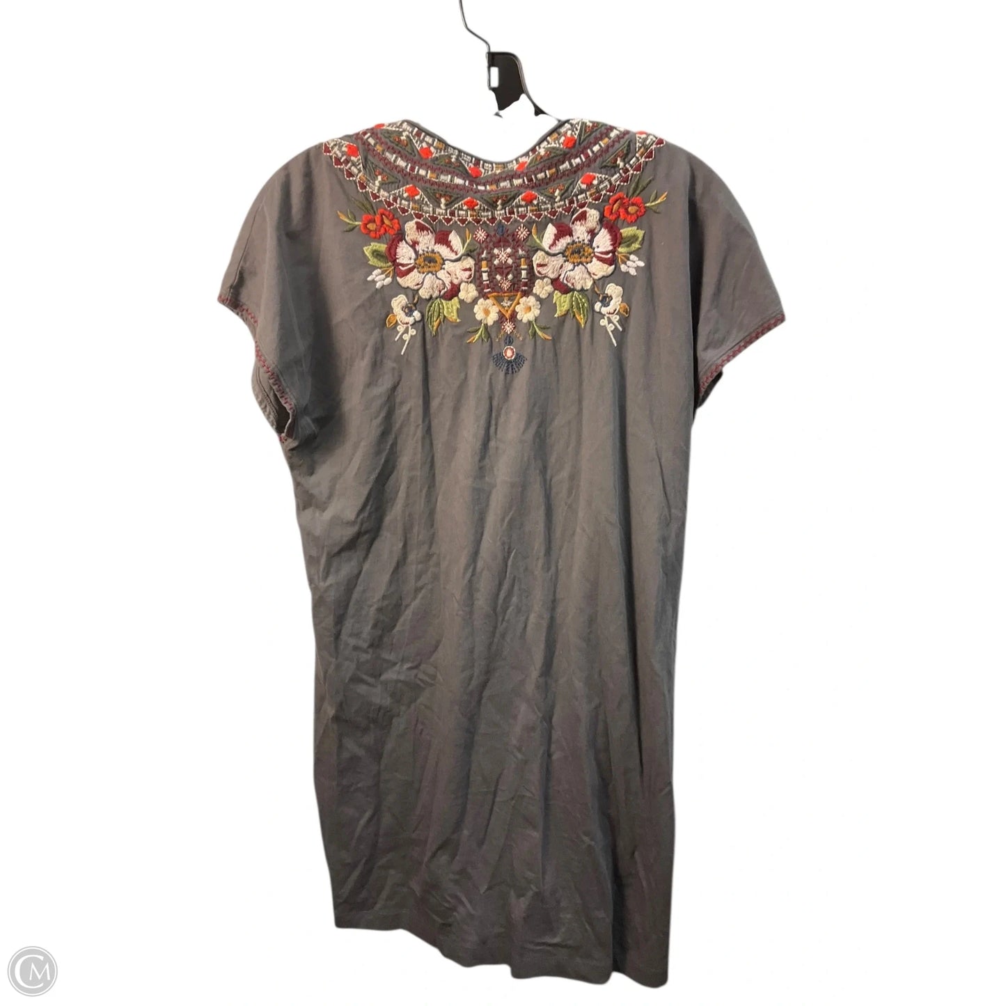 Dress Casual Midi By Johnny Was In Grey, Size: Xs