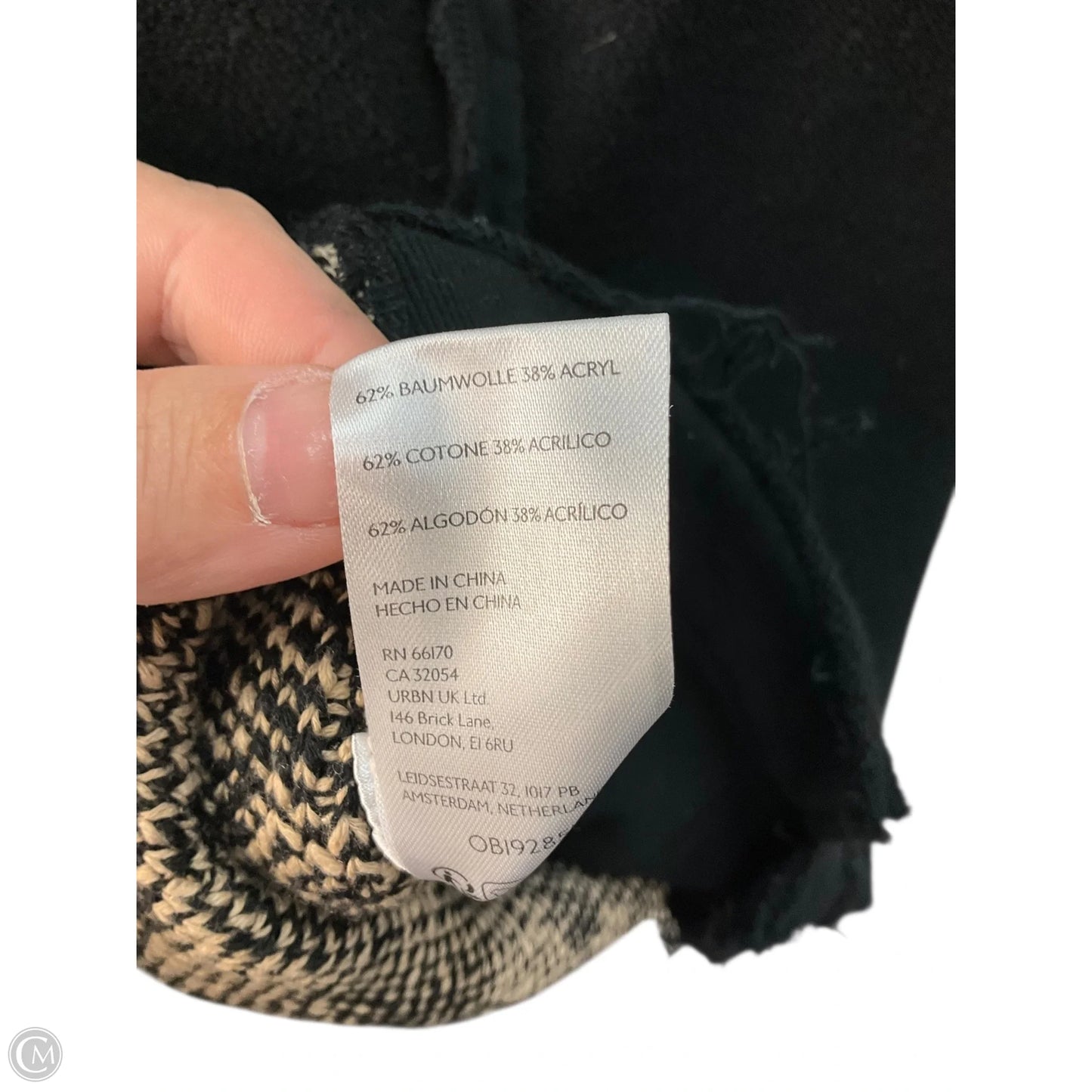 Sweater By Free People In Black & Cream, Size: Xs