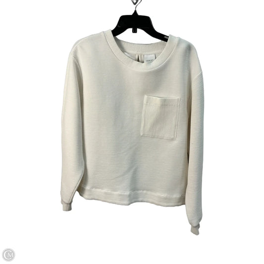 Athletic Top Long Sleeve Crewneck By Varley In Cream, Size: M