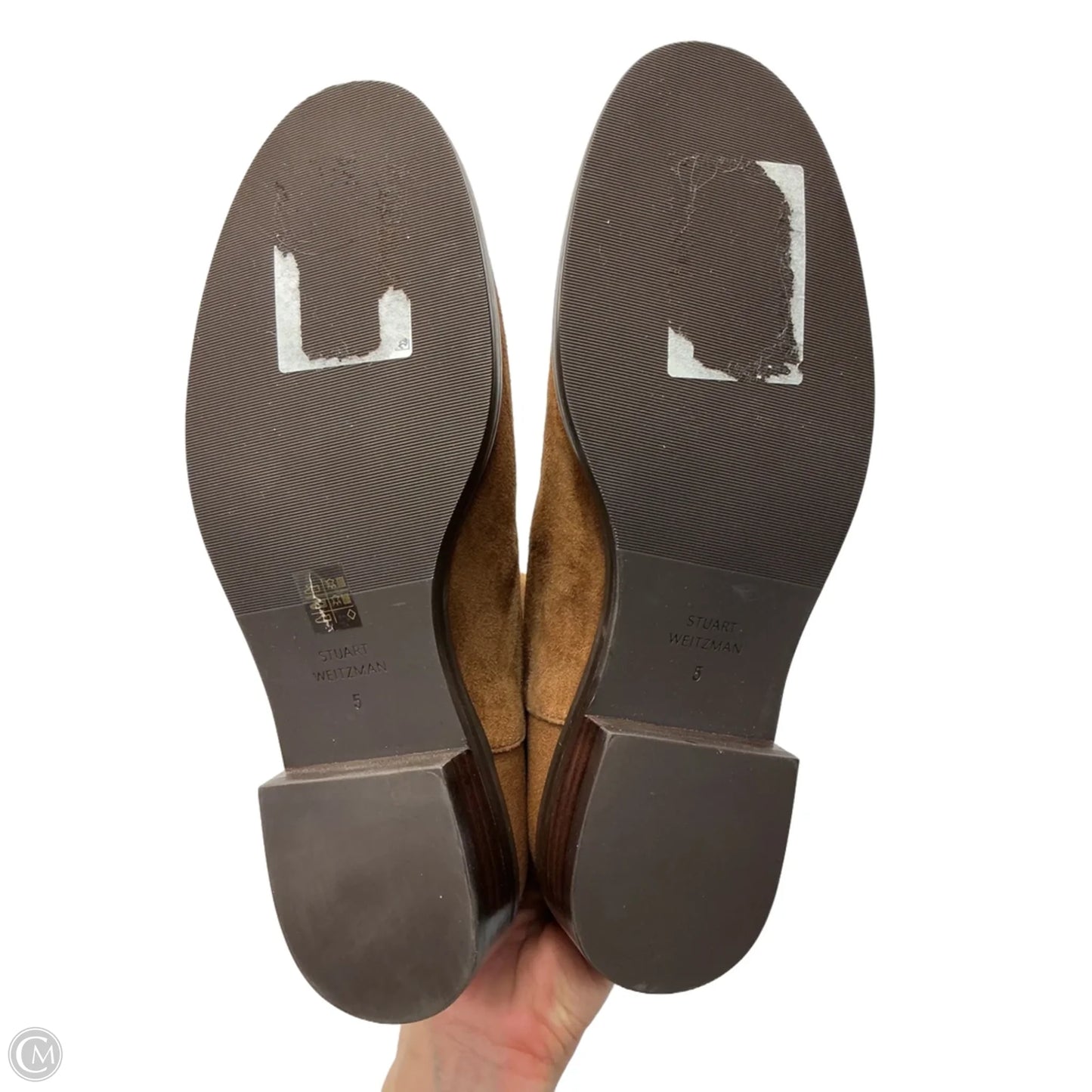 Boots Designer By Stuart Weitzman In Brown, Size: 5