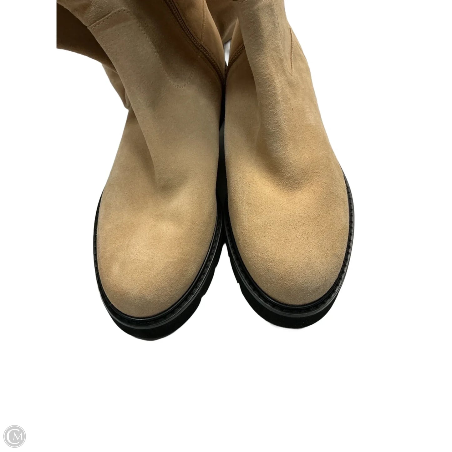 Boots Designer By Stuart Weitzman In Beige, Size: 7