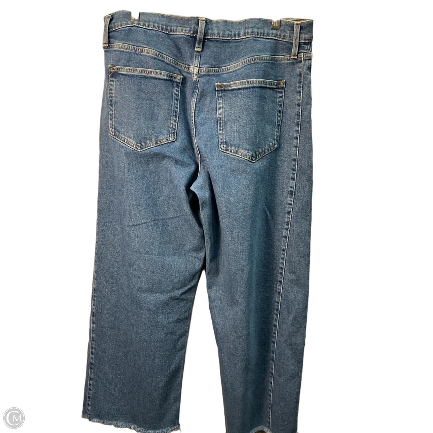 Jeans Wide Leg By Gap In Blue Denim, Size: 14