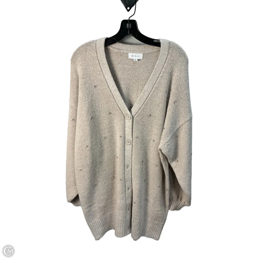 Sweater Cardigan By Mable In Beige, Size: M