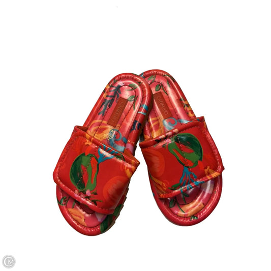 Sandals Flats By Farm Rio In Red, Size: 8