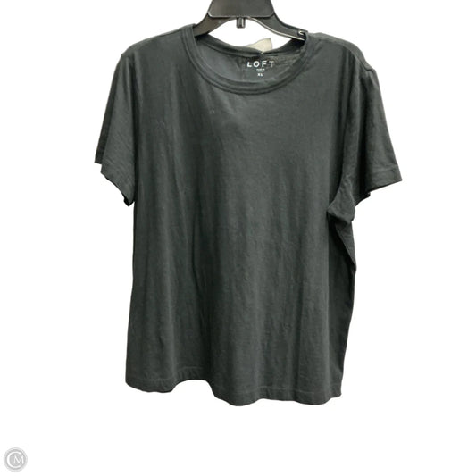 Top Short Sleeve Basic By Loft In Black, Size: Xl