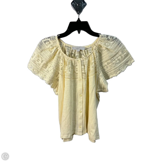 Top Sleeveless By Loft In Yellow, Size: M
