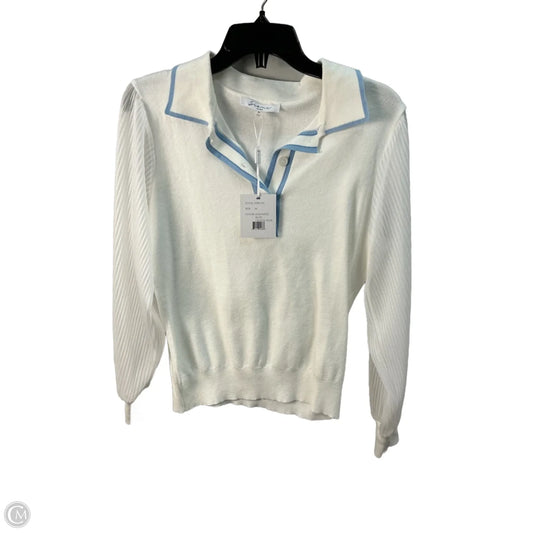 Top Long Sleeve By Sioni In White, Size: M